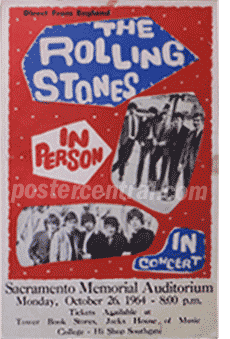 Rolling Stones printed tour blank poster